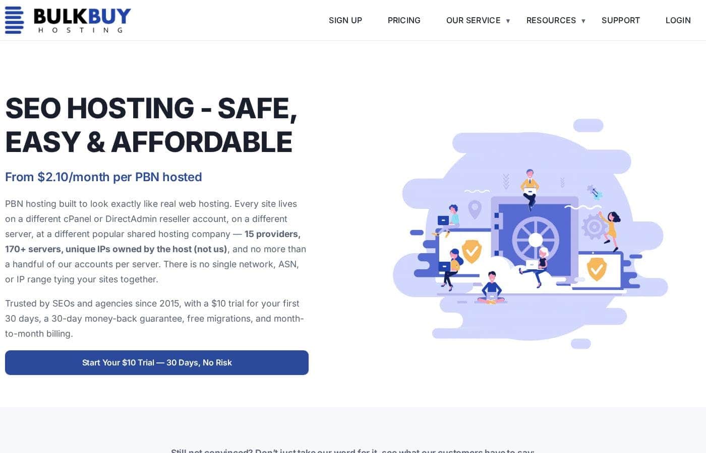 Bulk Buy Hosting homepage screenshot