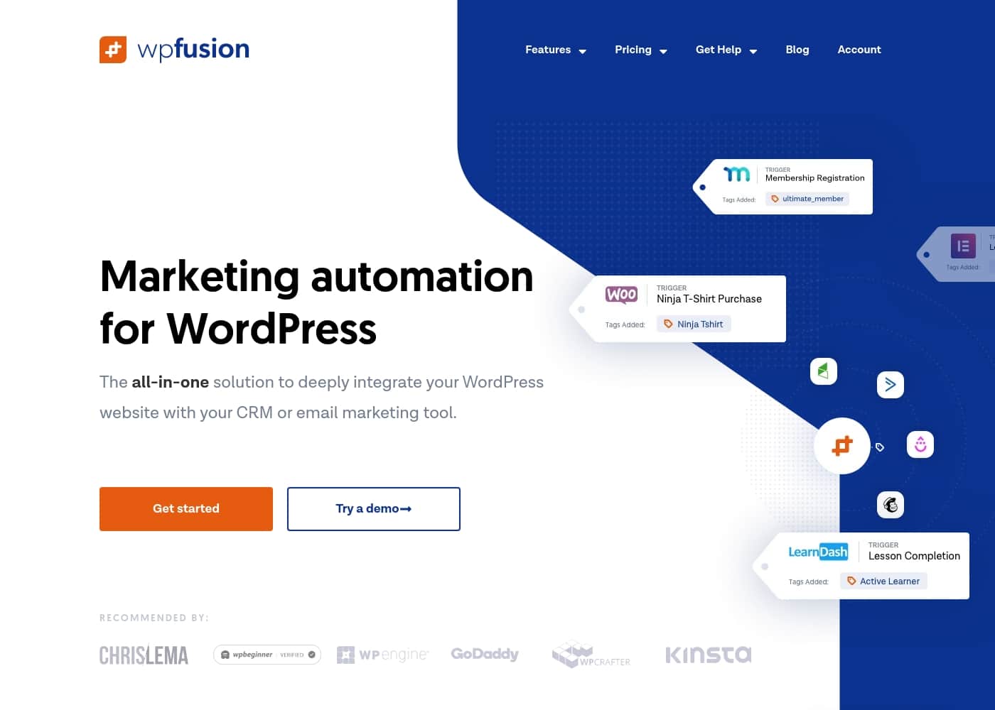 WP Fusion ana sayfa ekran görüntüsü