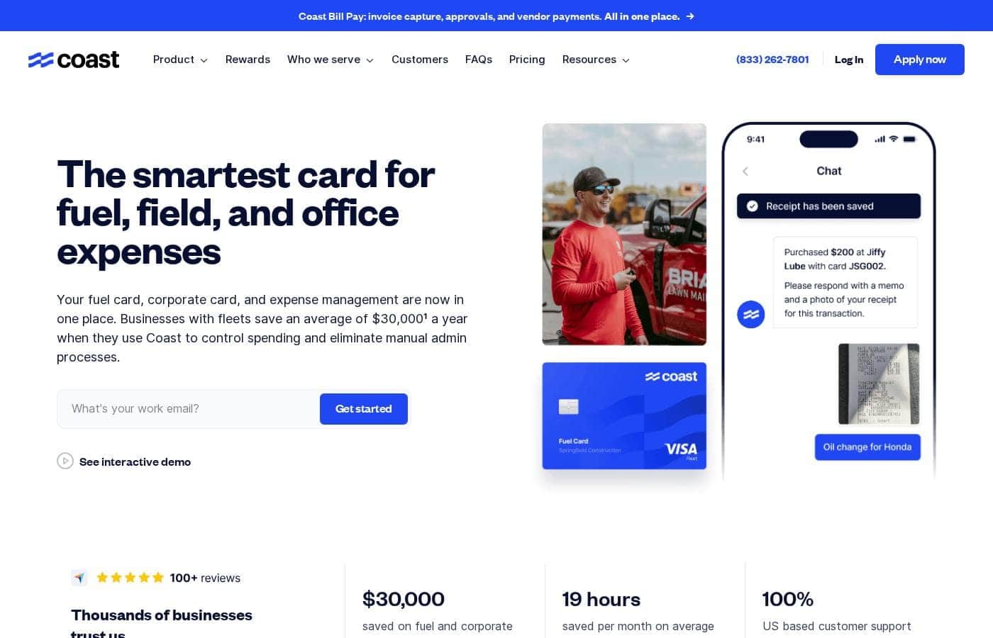 Coast homepage screenshot