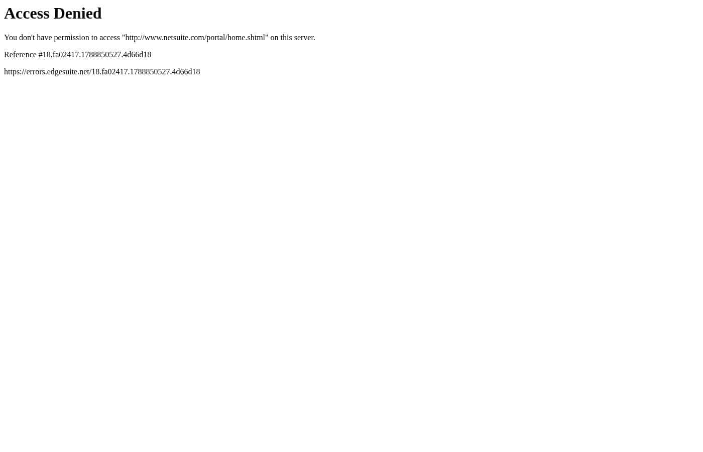 Screenshot della pagina prezzi di NetSuite