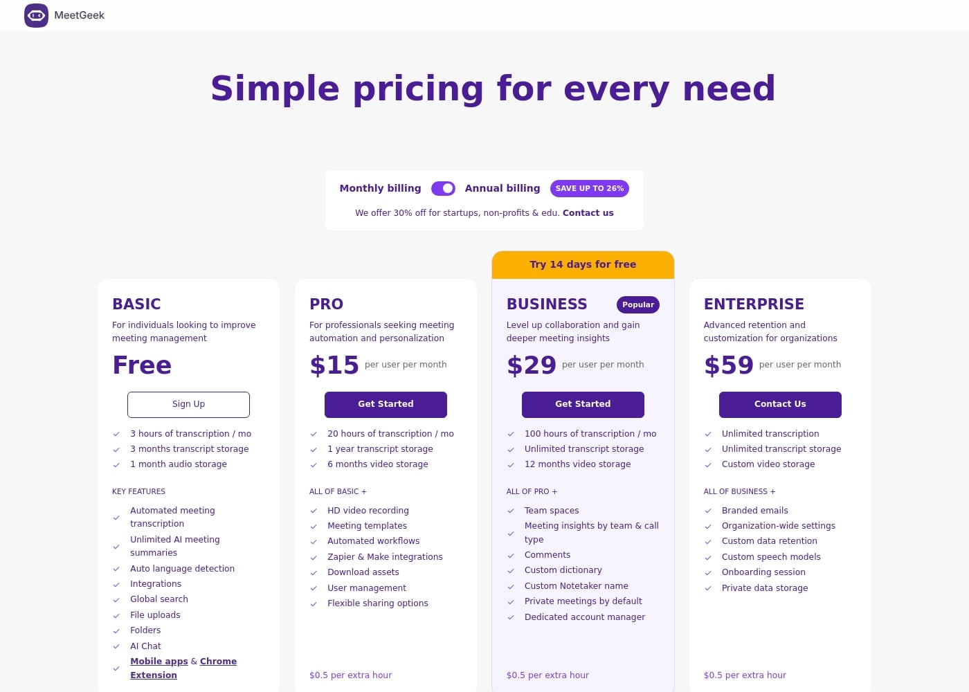 Pricing