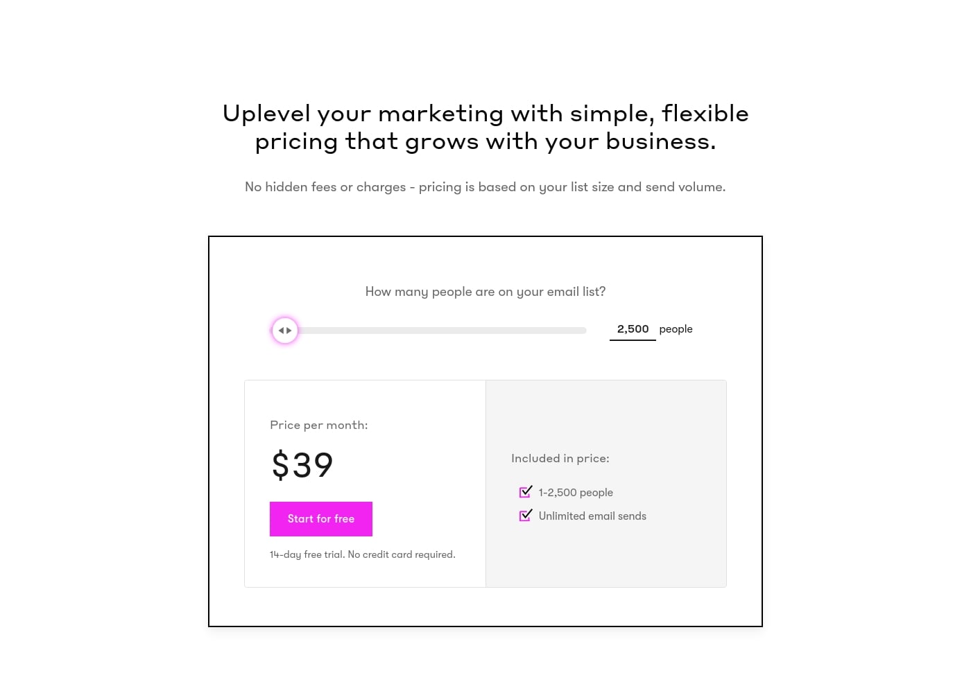Pricing