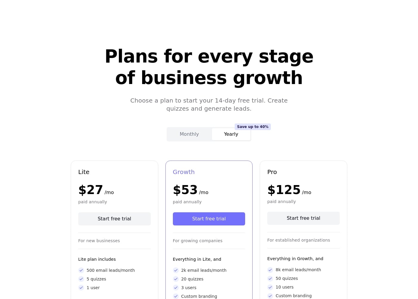 Pricing