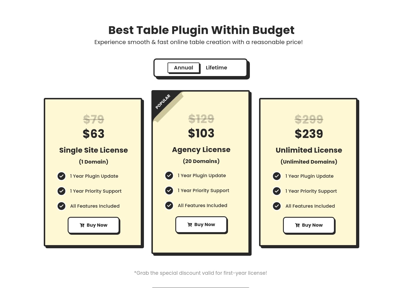 Pricing