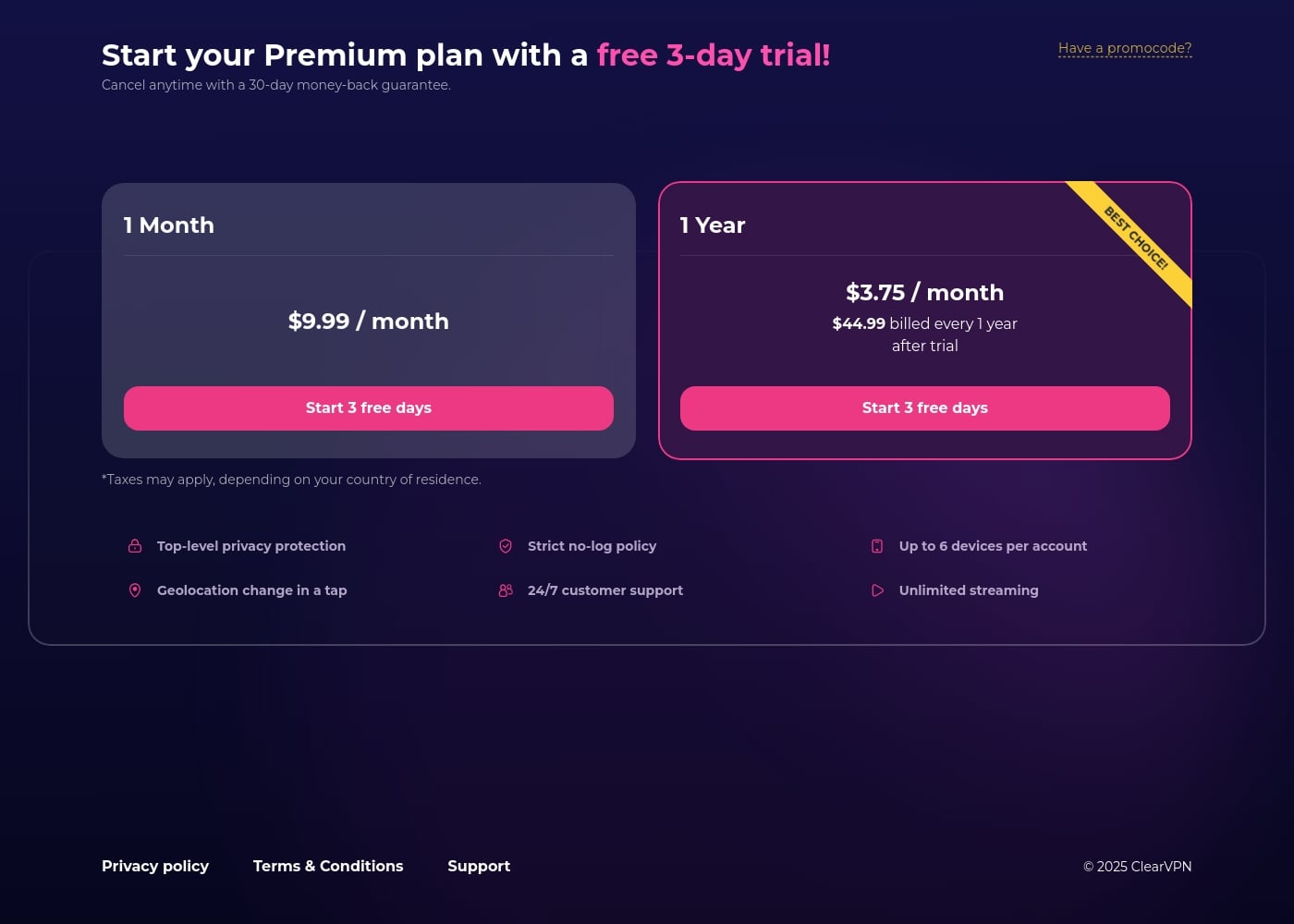 Pricing