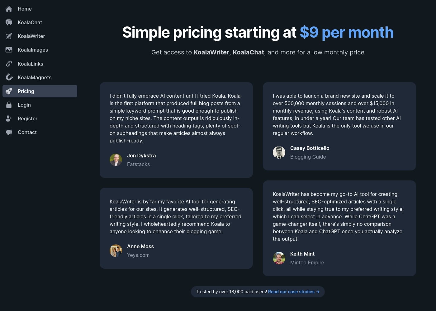 Pricing