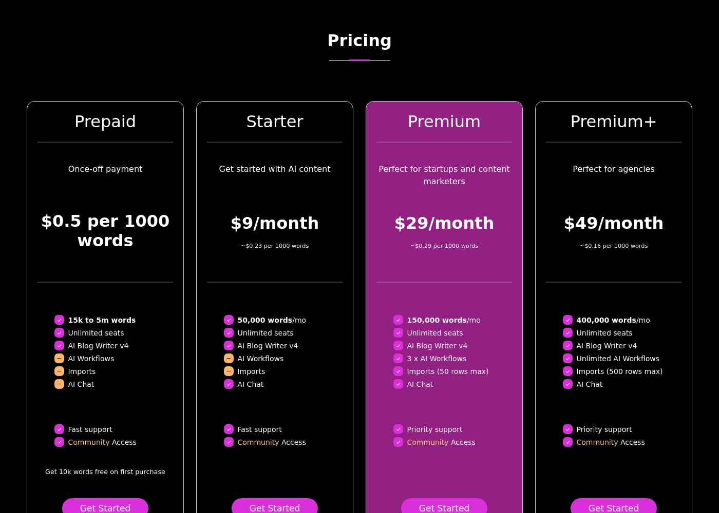 Pricing