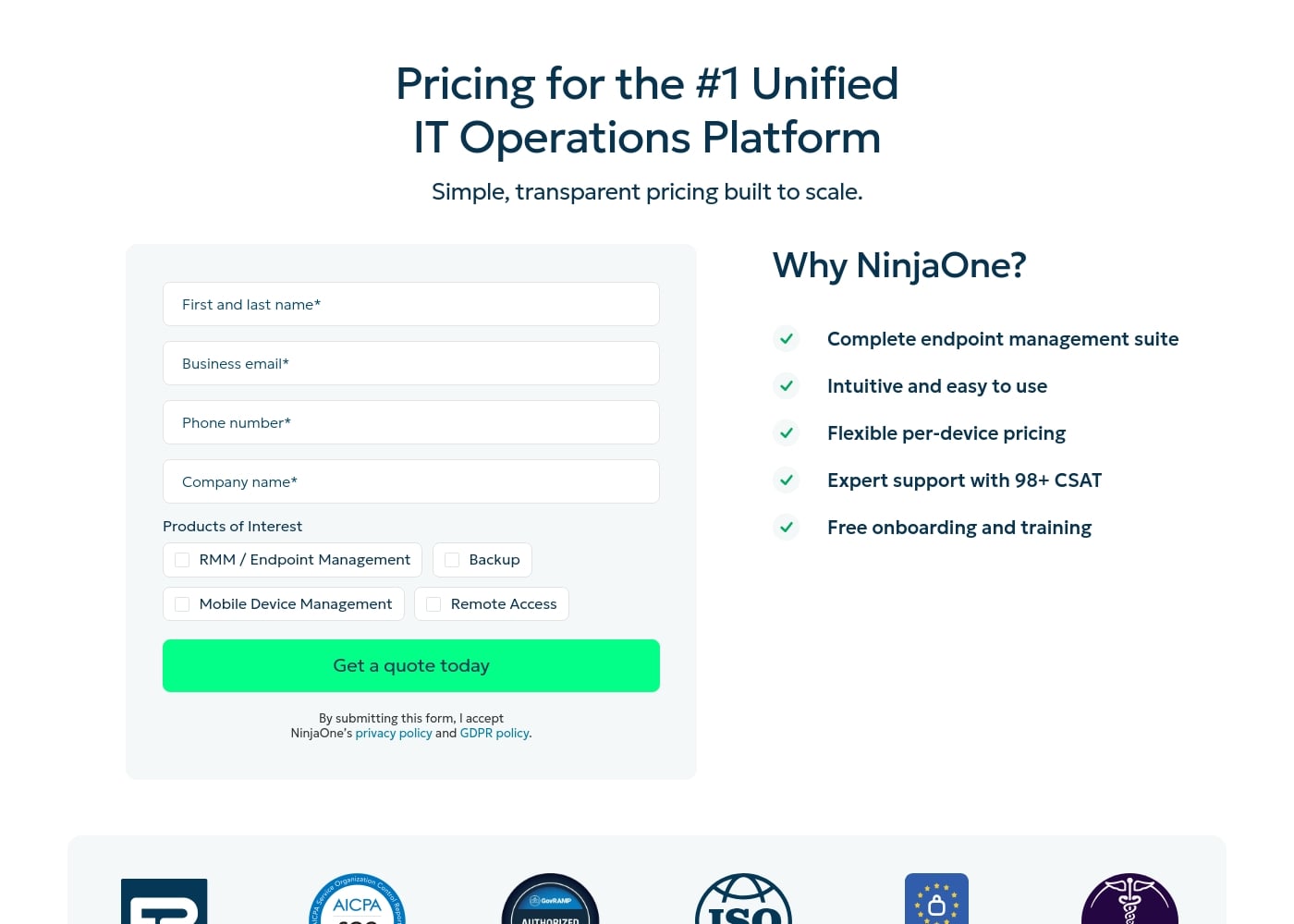 Pricing