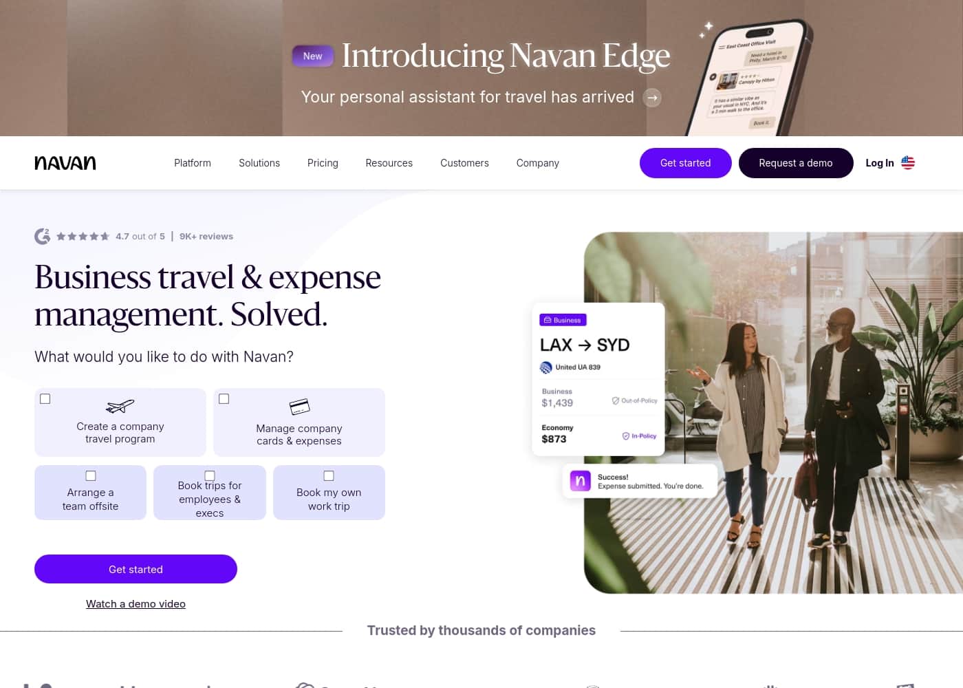 Navan homepage screenshot