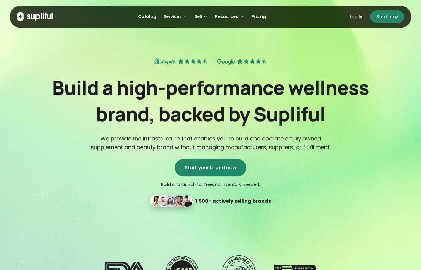 Supliful homepage screenshot