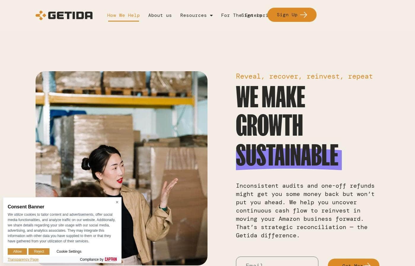 GETIDA pricing page screenshot