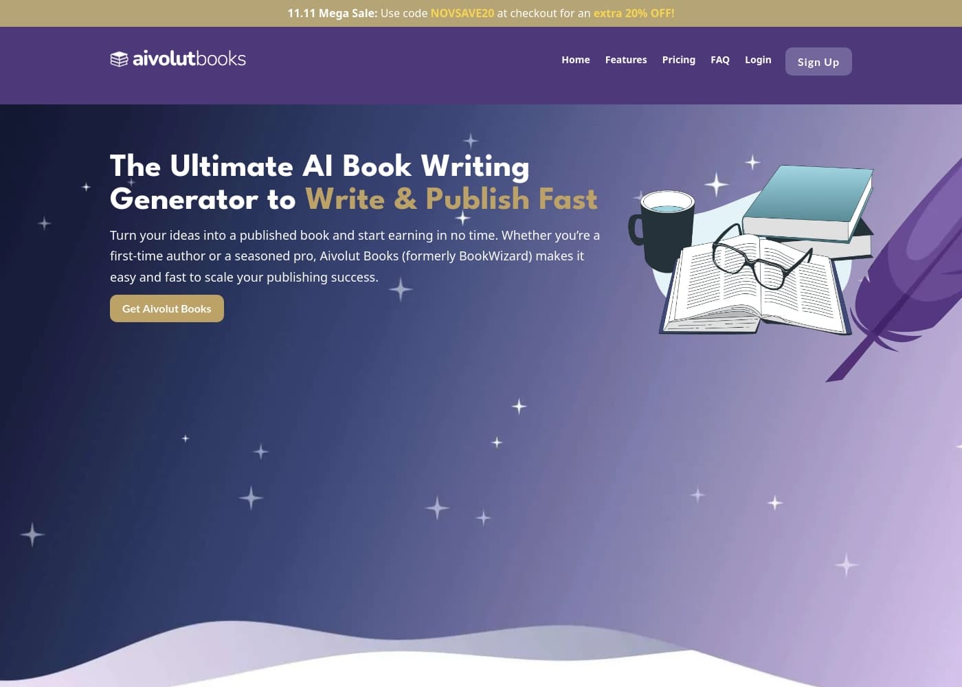 BookWizard 홈페이지 스크린샷