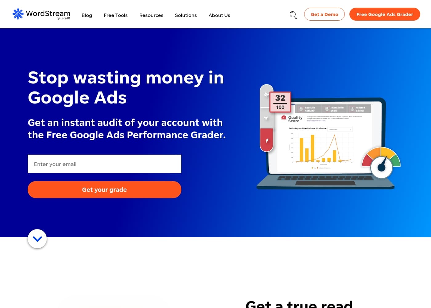 WordStream首页截图