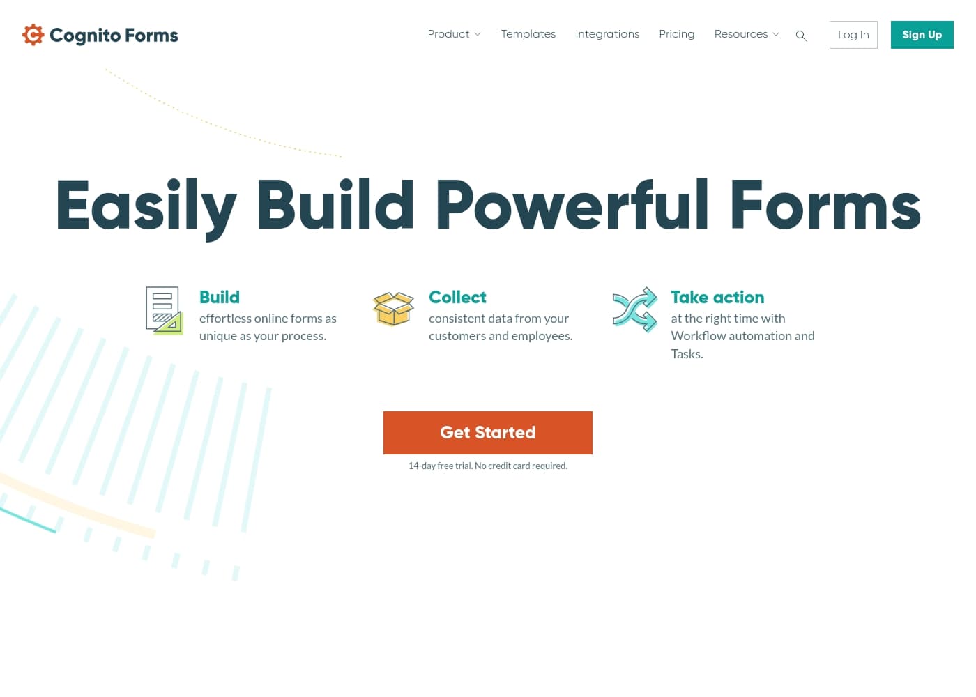 Cognito Forms首页截图