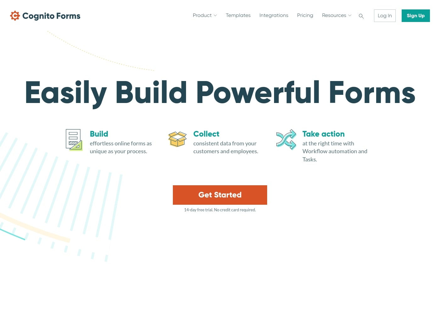 Cognito Forms首页截图