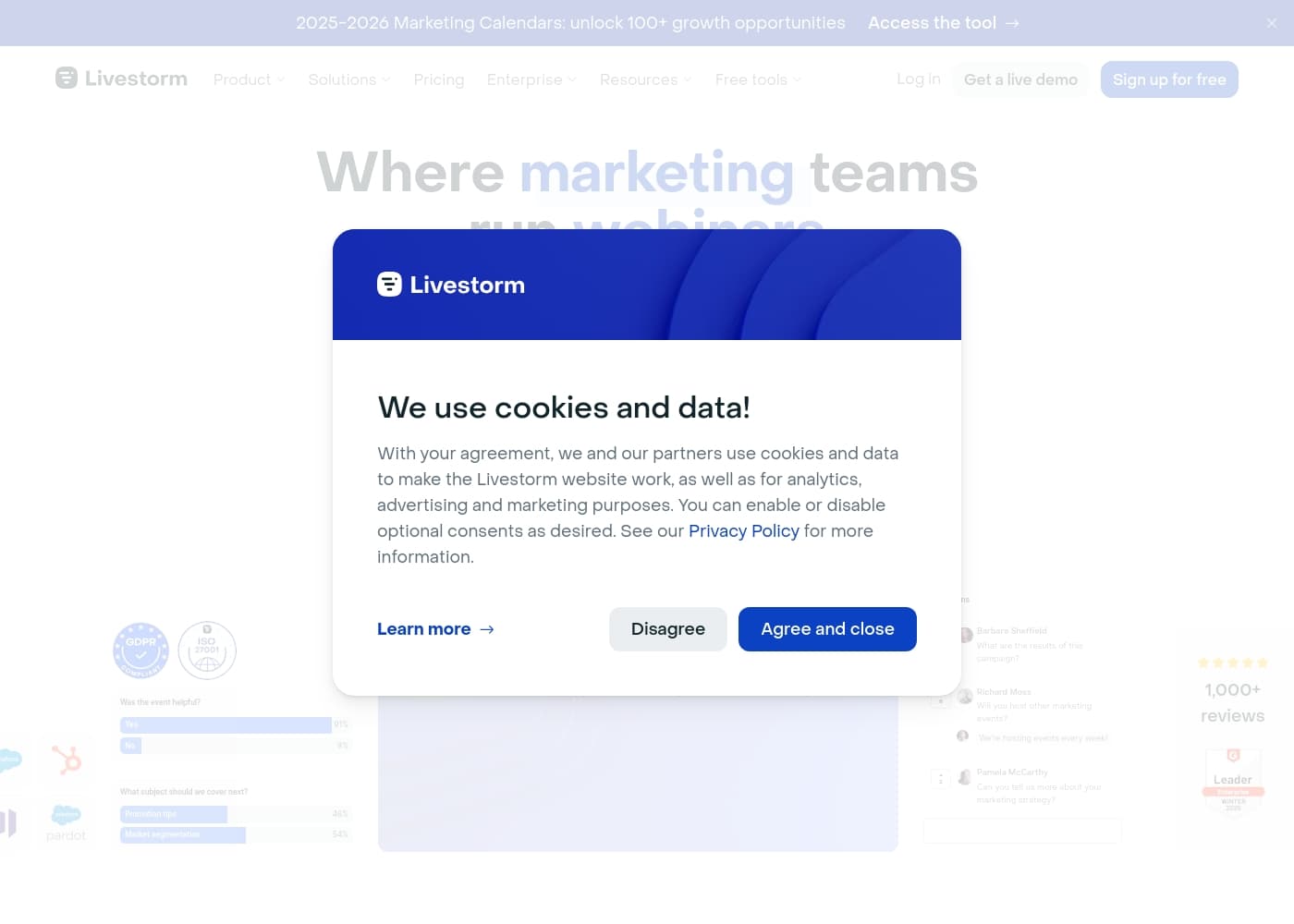 Livestorm首页截图