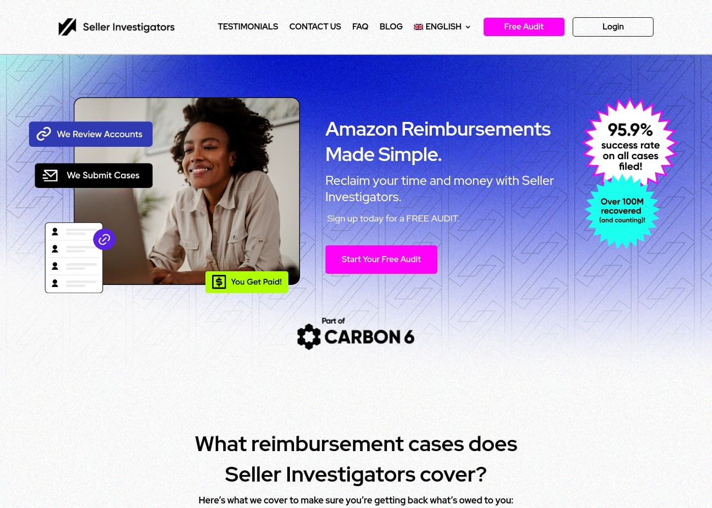 Seller Investigators ana sayfa ekran görüntüsü