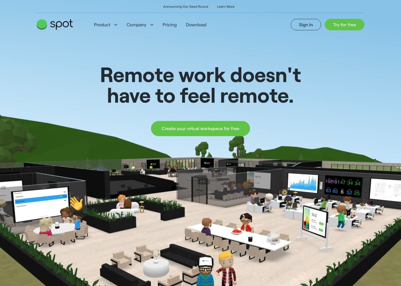 Ảnh chụp màn hình trang chủ Spot