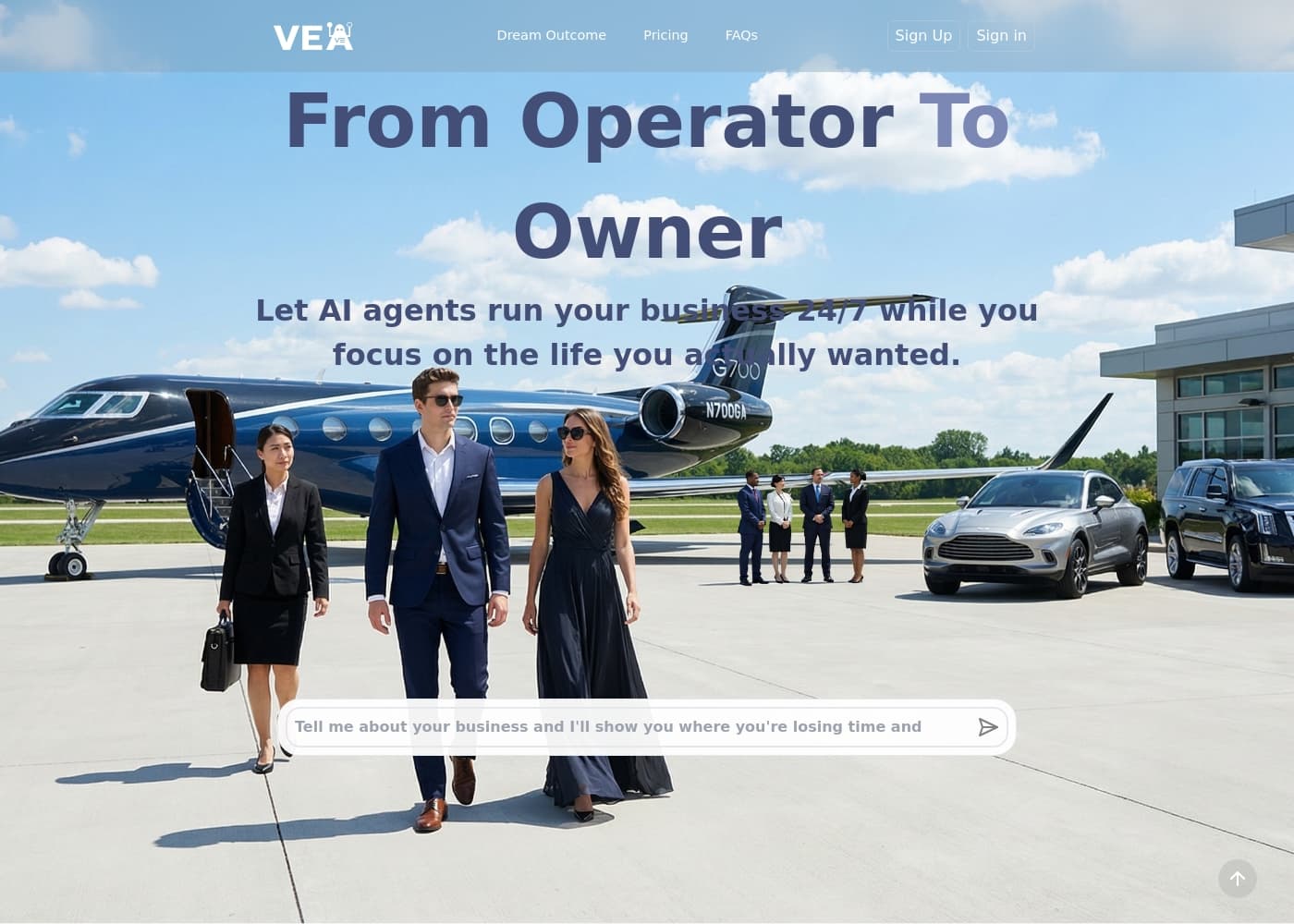 VEA homepage screenshot