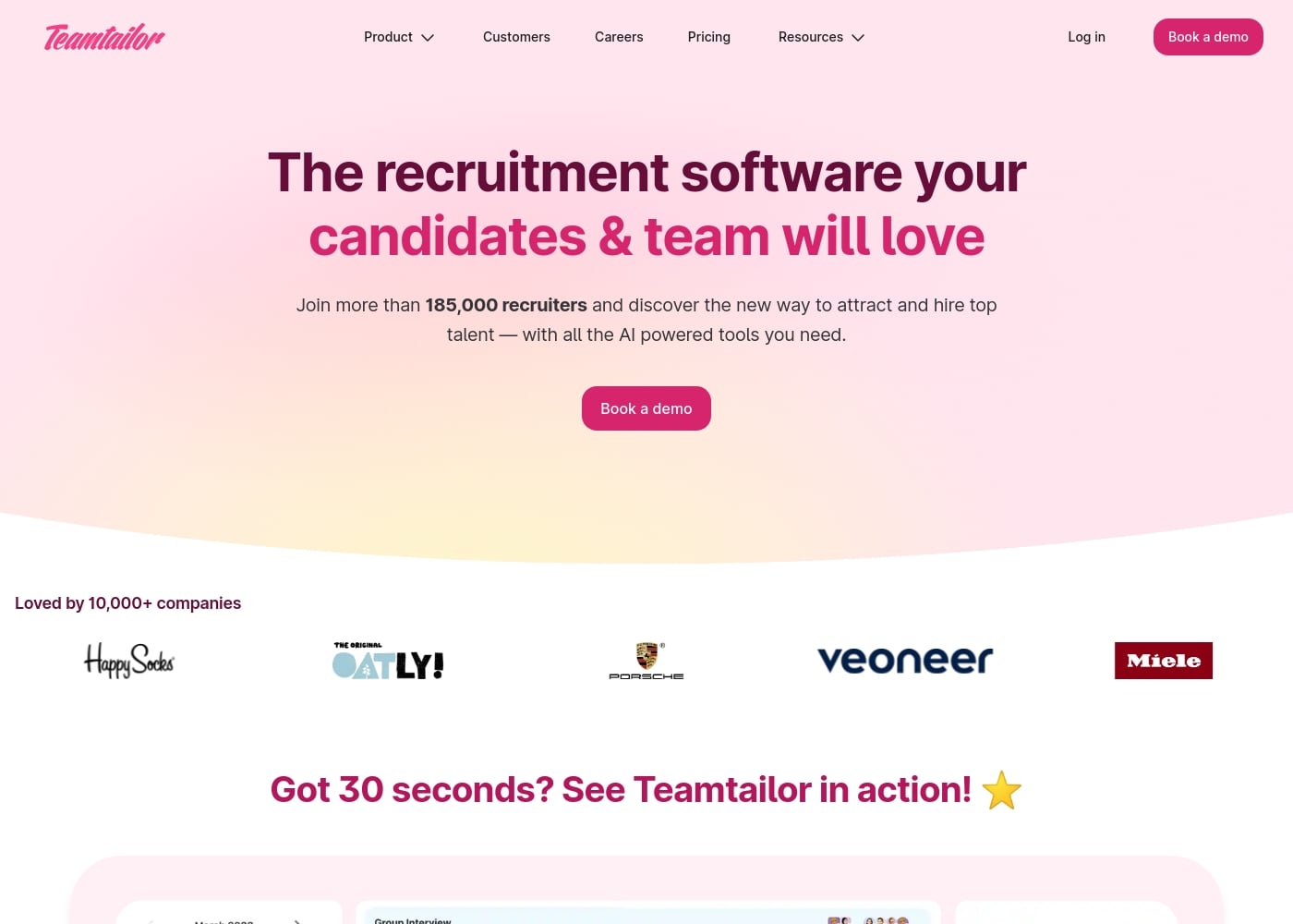 TeamTailor首页截图