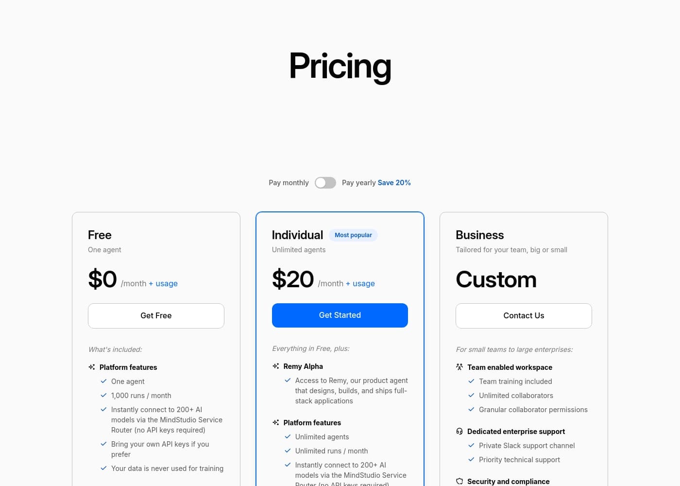 Pricing