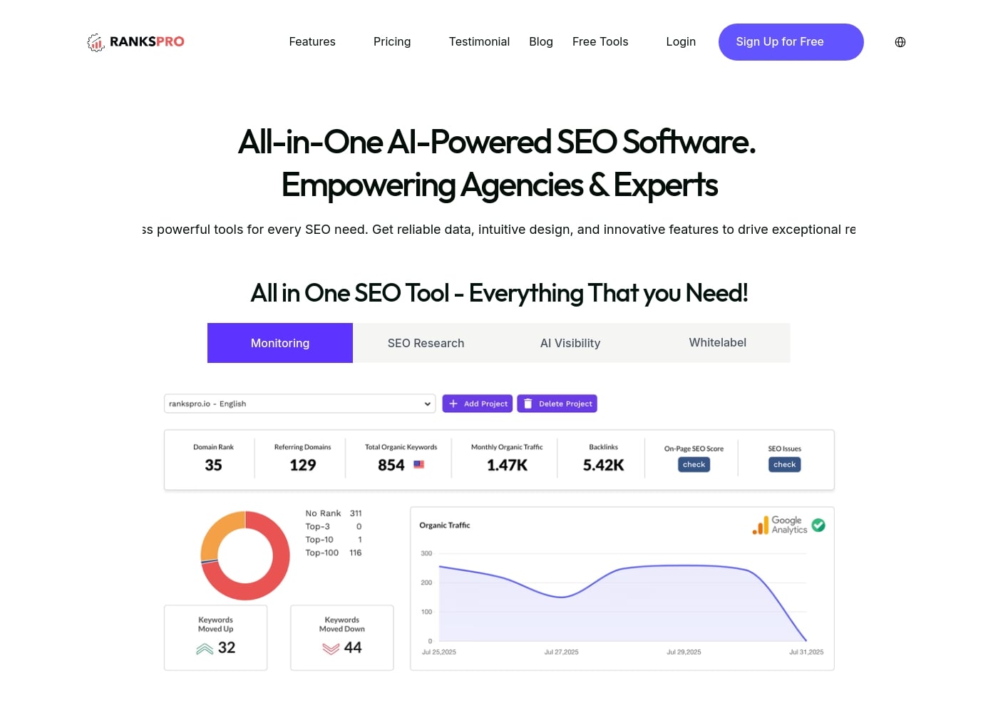 RanksPro首页截图