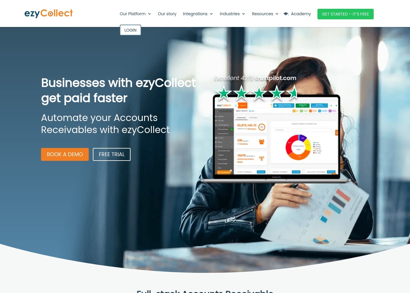 ezyCollect首页截图