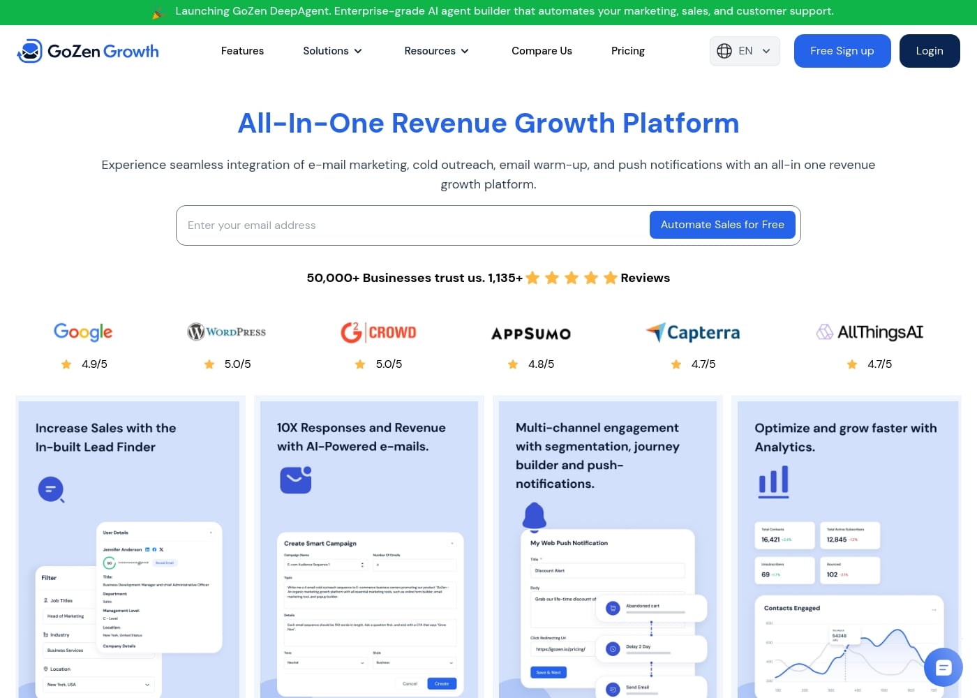 GoZen Growth首页截图