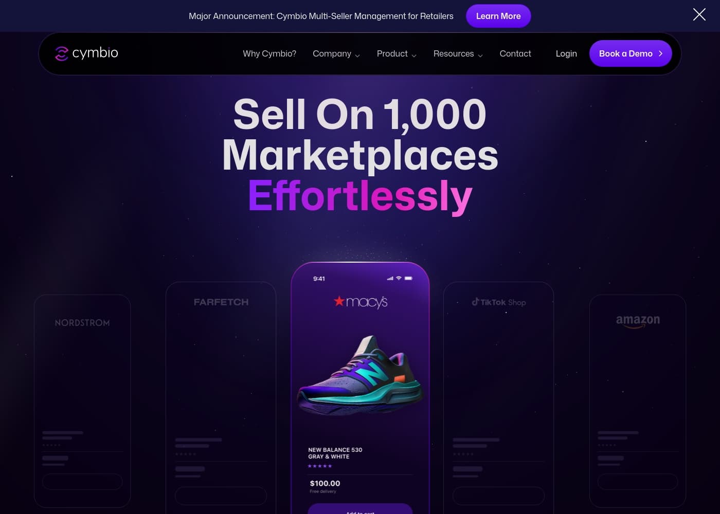 Cymbio 홈페이지 스크린샷