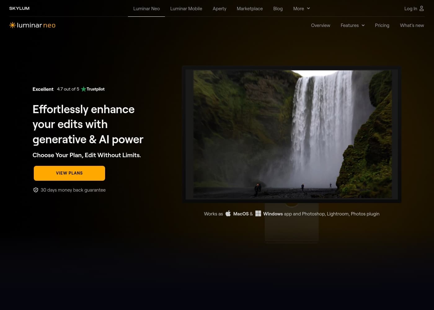 Luminar Neo Homepage-Screenshot