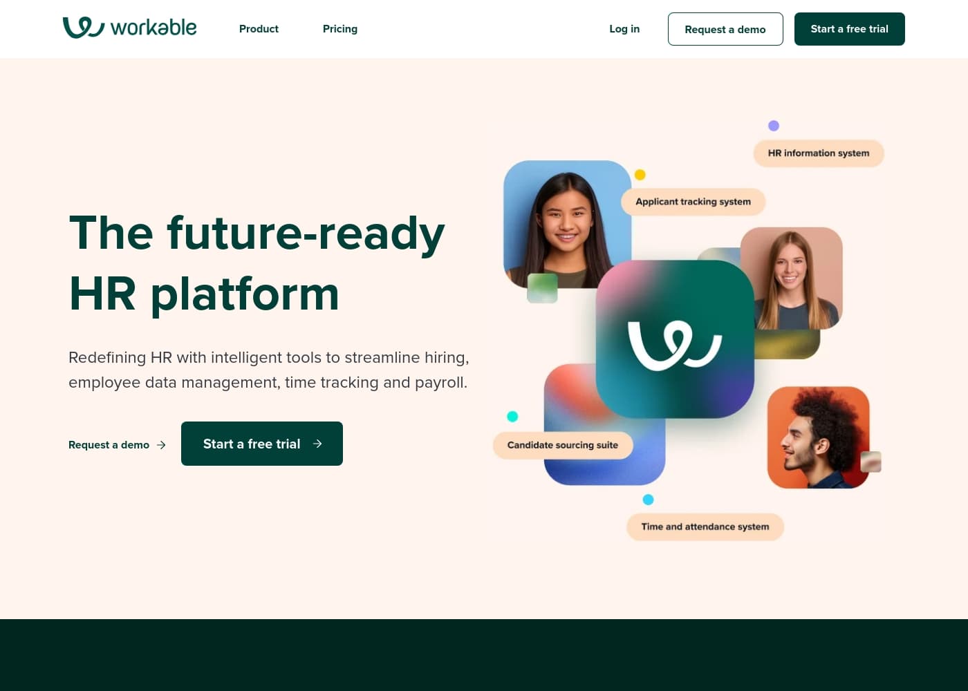 Workable 홈페이지 스크린샷