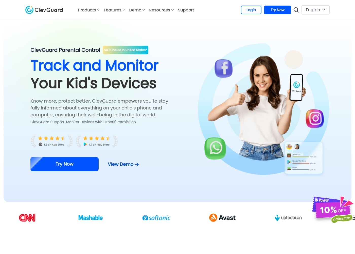 ClevGuard homepage screenshot