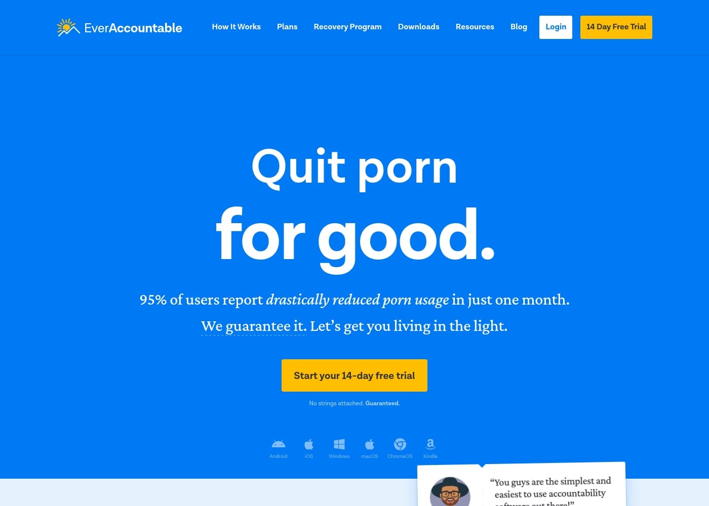 Ever Accountable Homepage-Screenshot