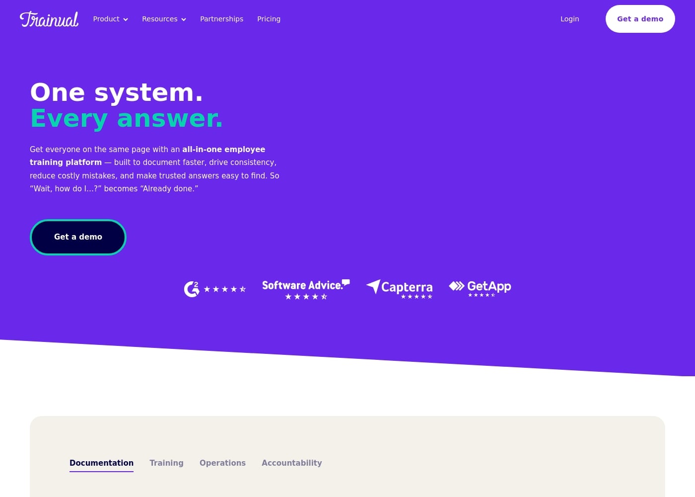 Trainual首页截图