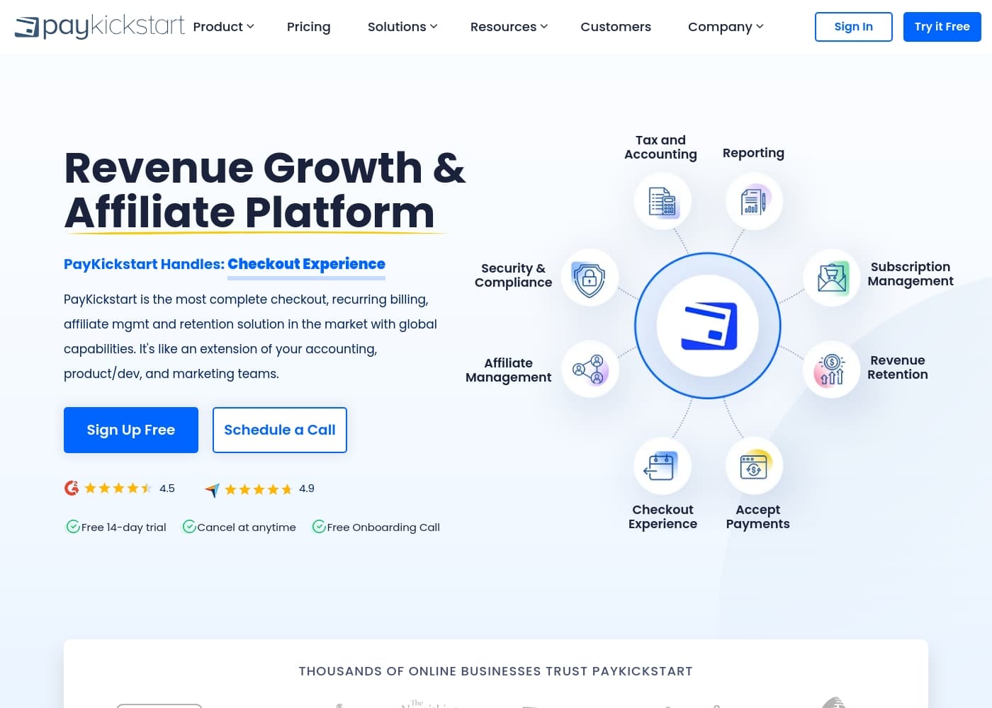 PayKickstart首页截图