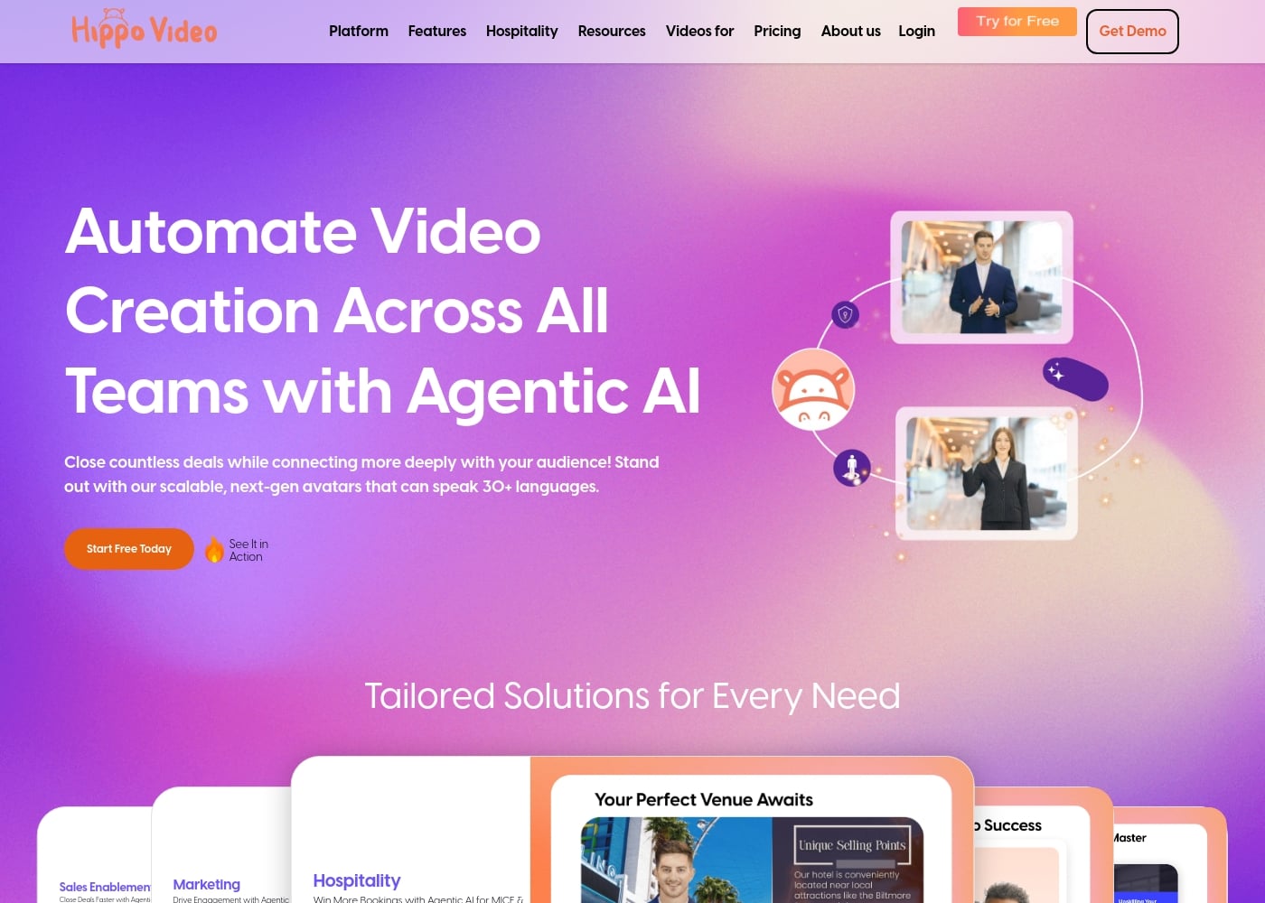 Hippo Video首页截图