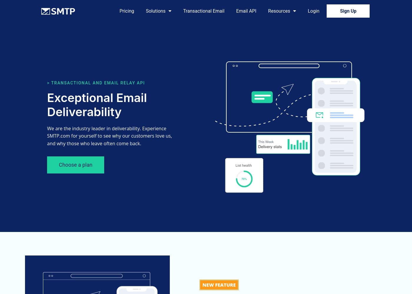 SMTP.com首页截图