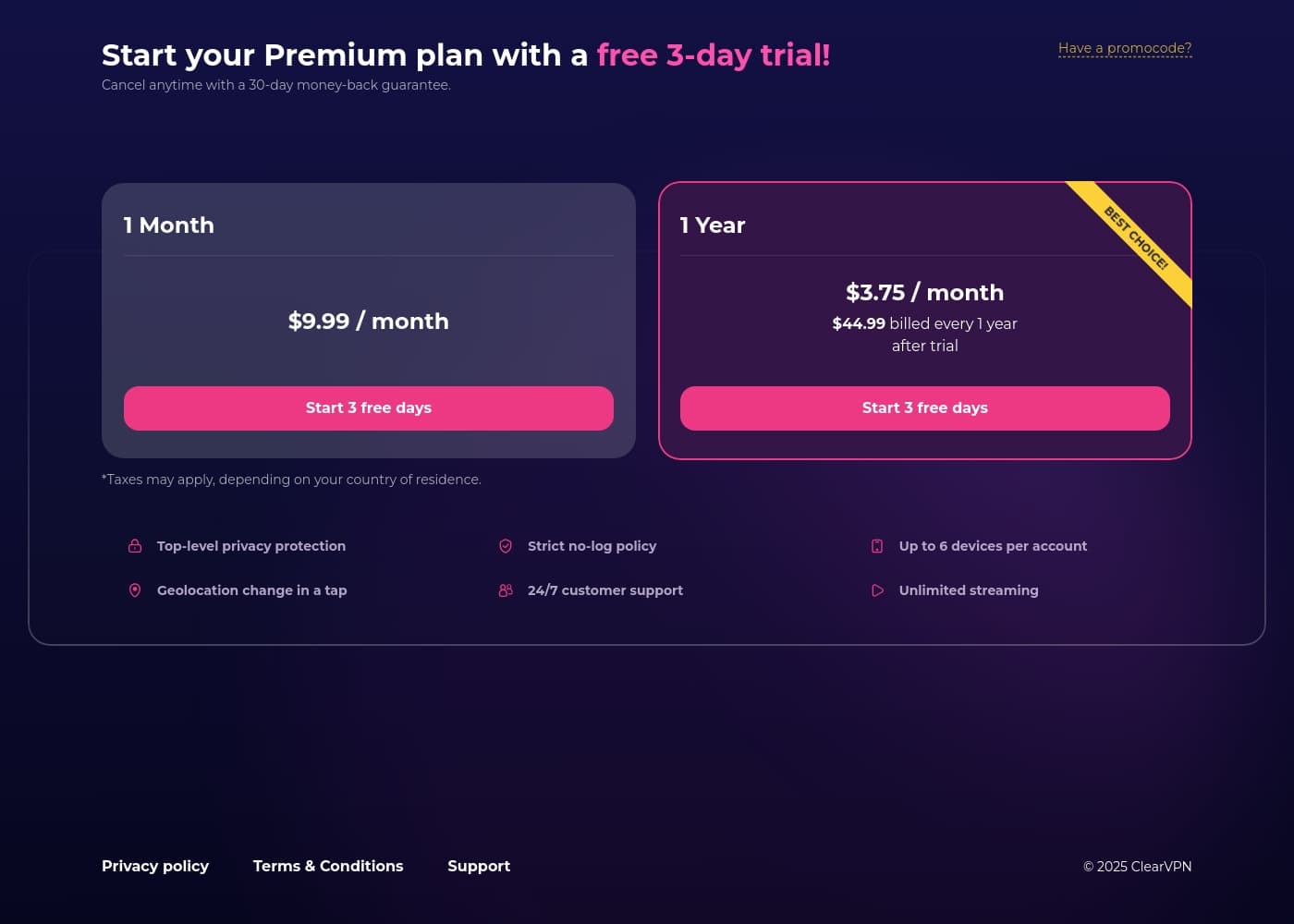Pricing