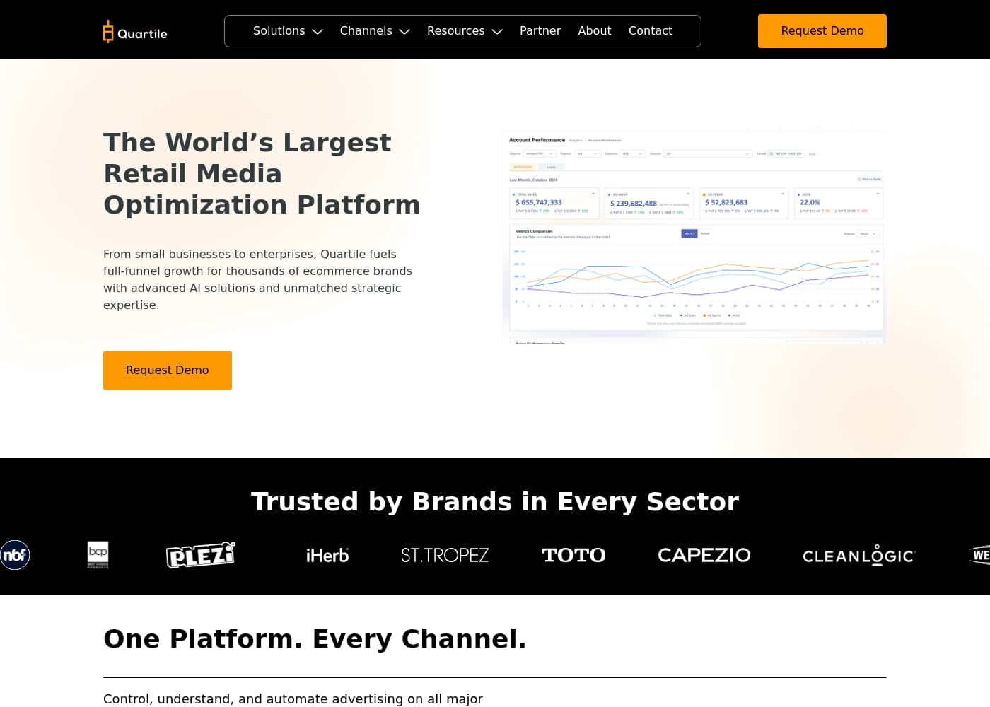 Quartile 홈페이지 스크린샷