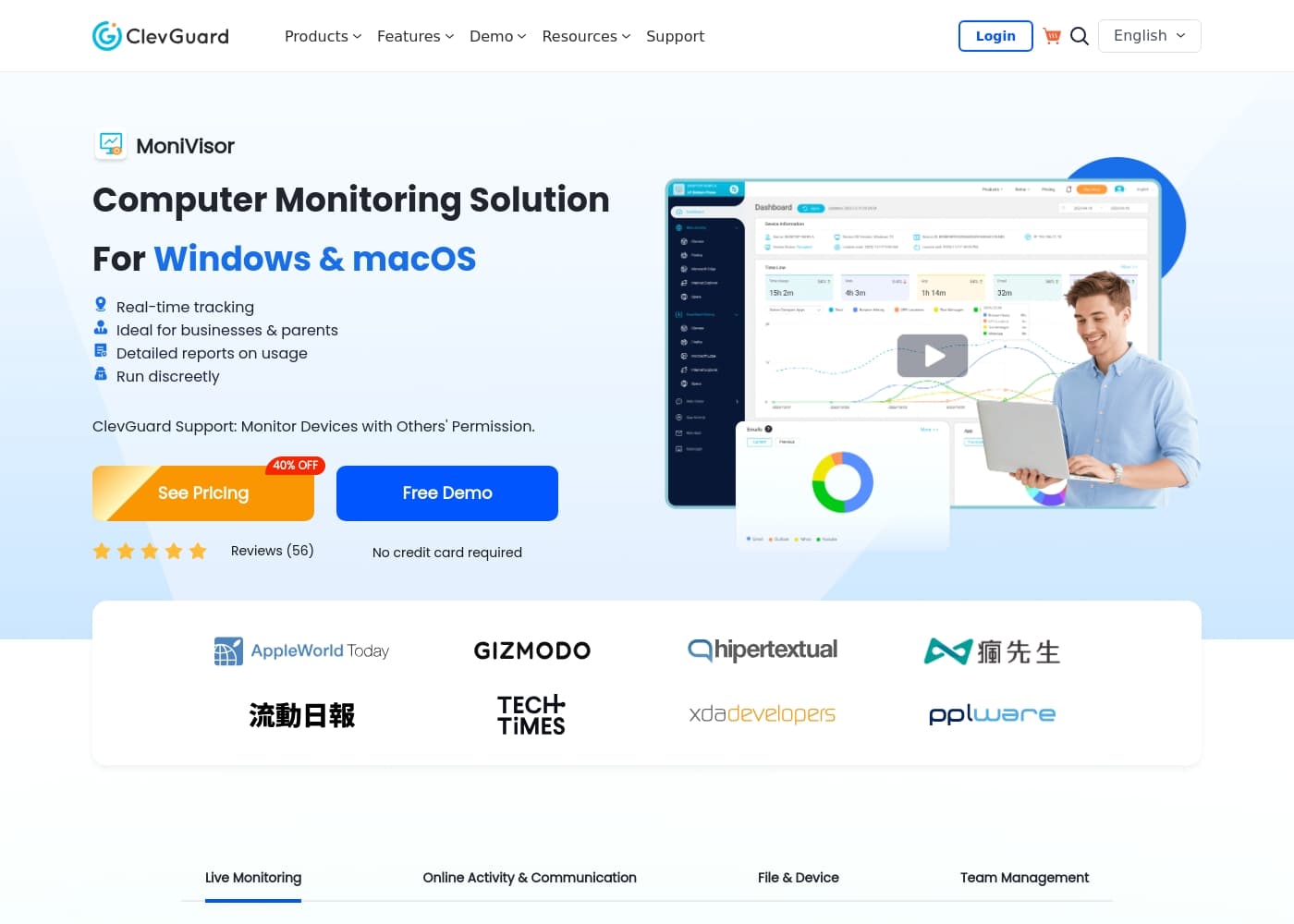 MoniVisor首页截图