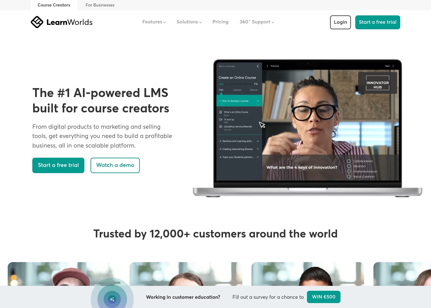 Learnworlds首页截图