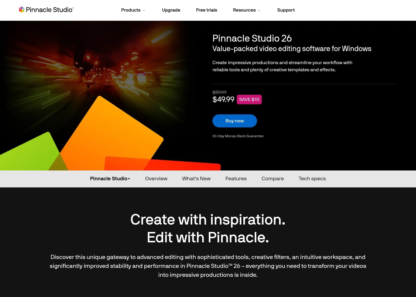 Pinnacle Studio首页截图