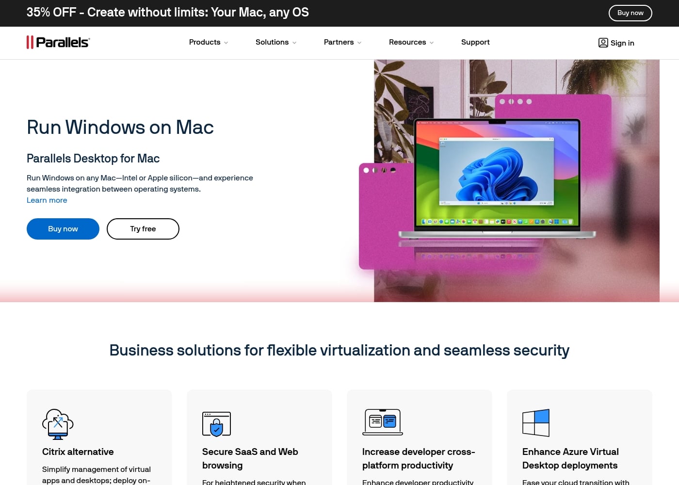 Parallels首页截图