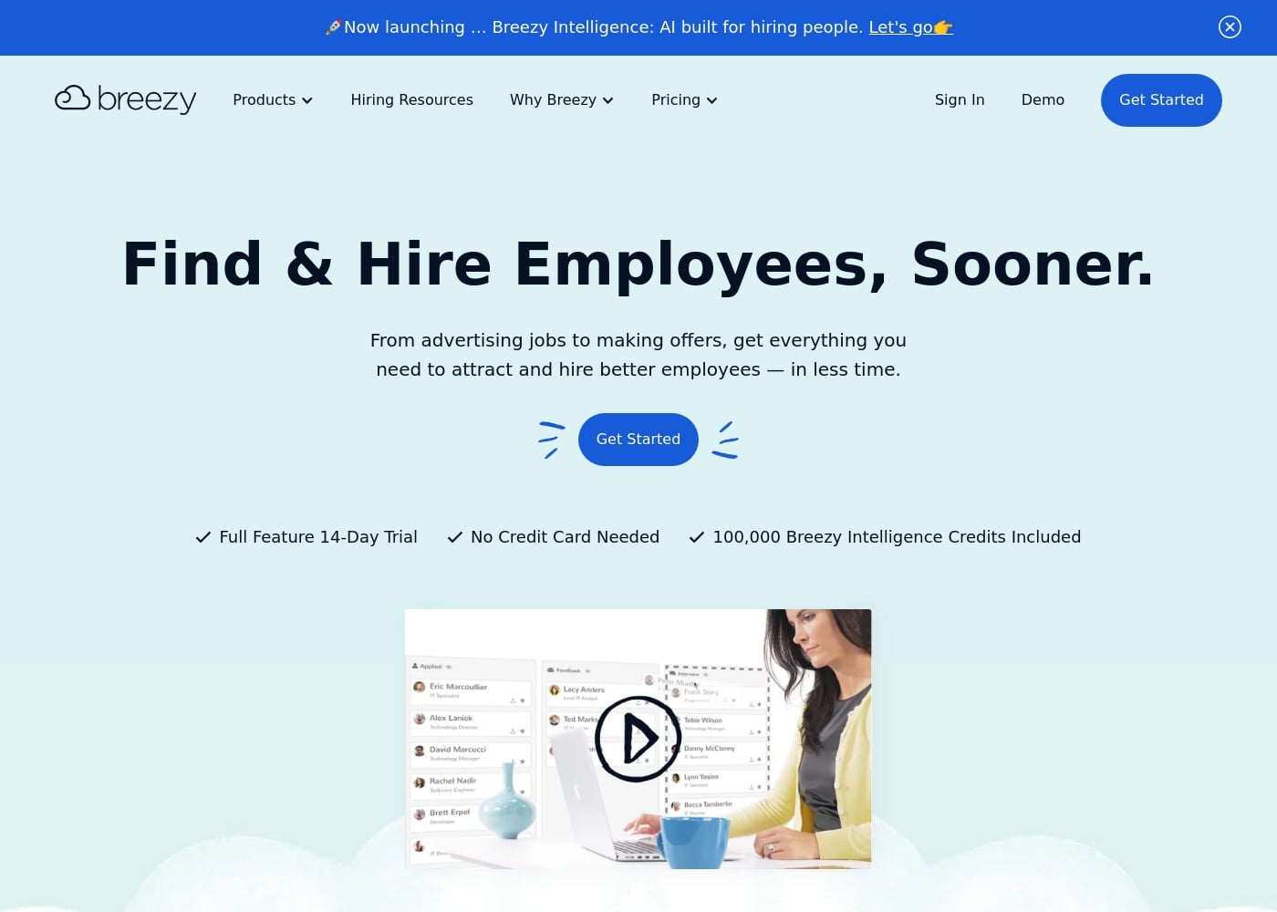 Breezy HR首页截图