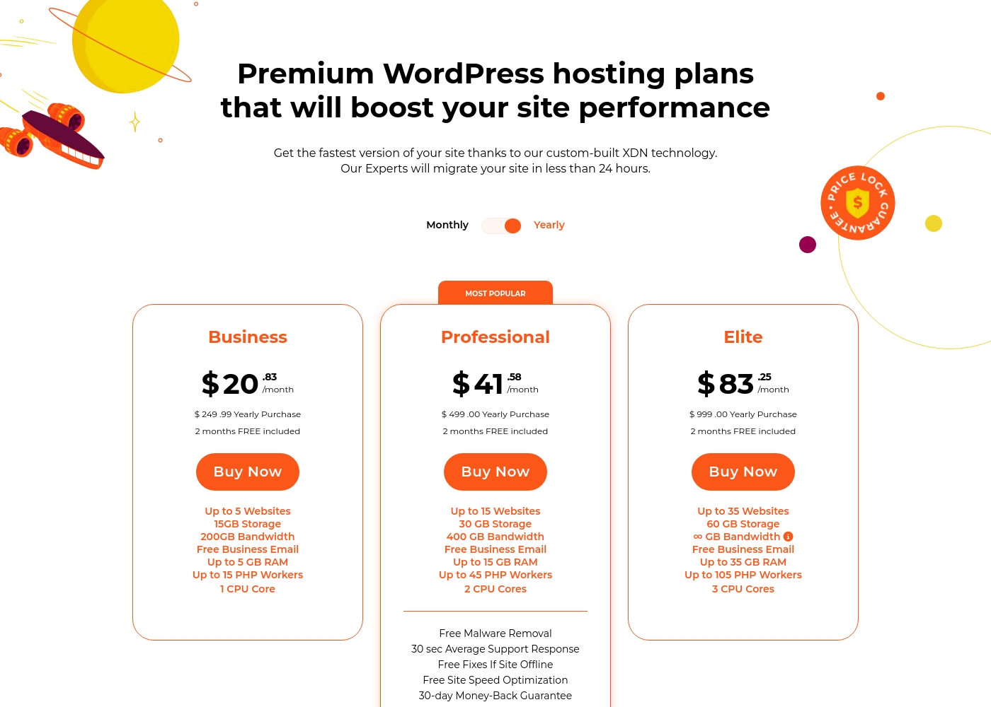 WPX pricing screenshot