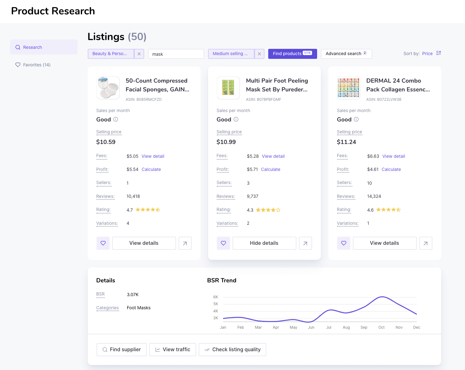 Product research tool