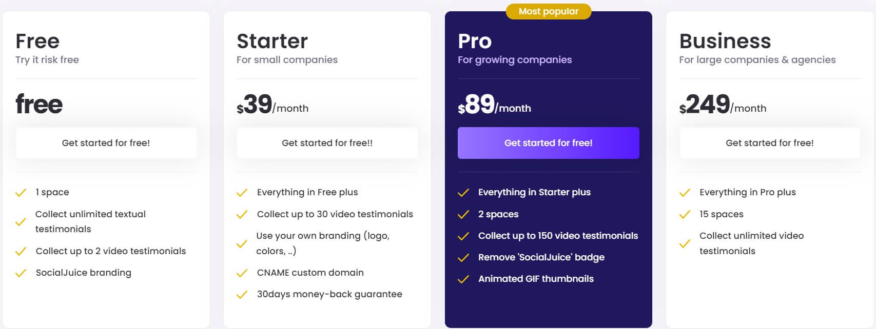 SocialJuice Pricing