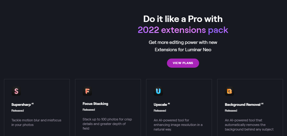 Luminar Neo Нові Розширення
