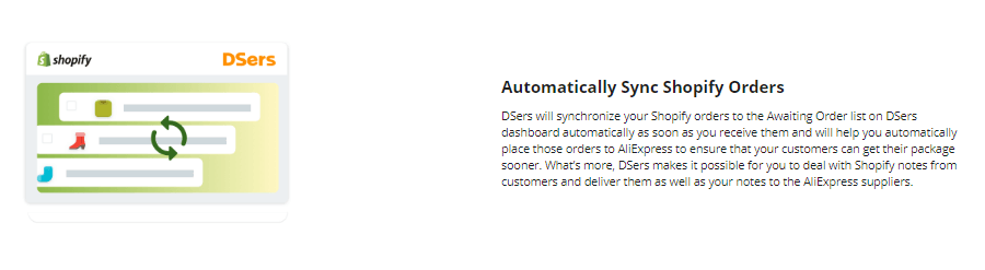 DSers Automatically Sync Shopify Orders