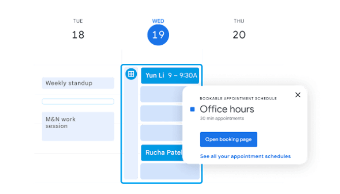 programación de citas de Google Calendar